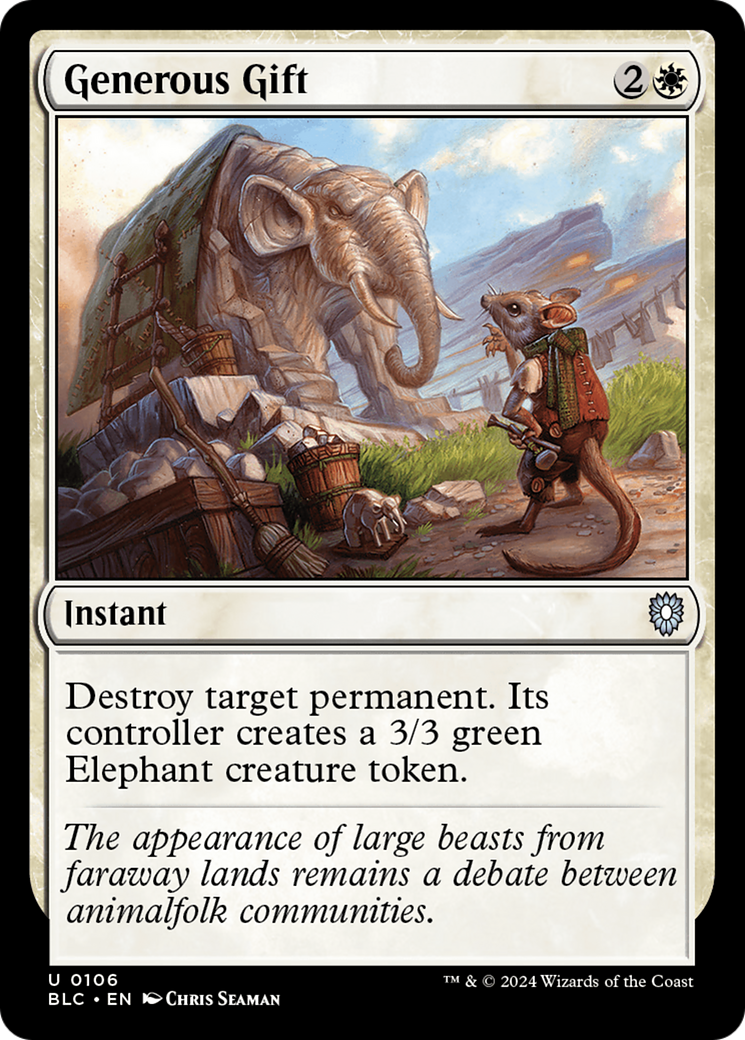 Image of Generous Gift (BLC-106) - Bloomburrow Commander