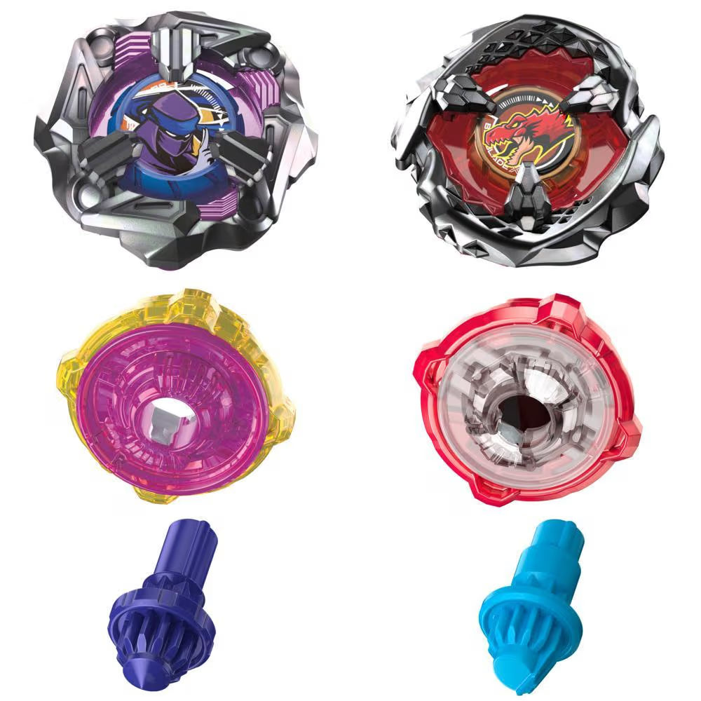 Image of Hasbro Beyblade X Beat Tyranno 4-70Q & Knife Shinobi 4-80HN Dual Pack Set