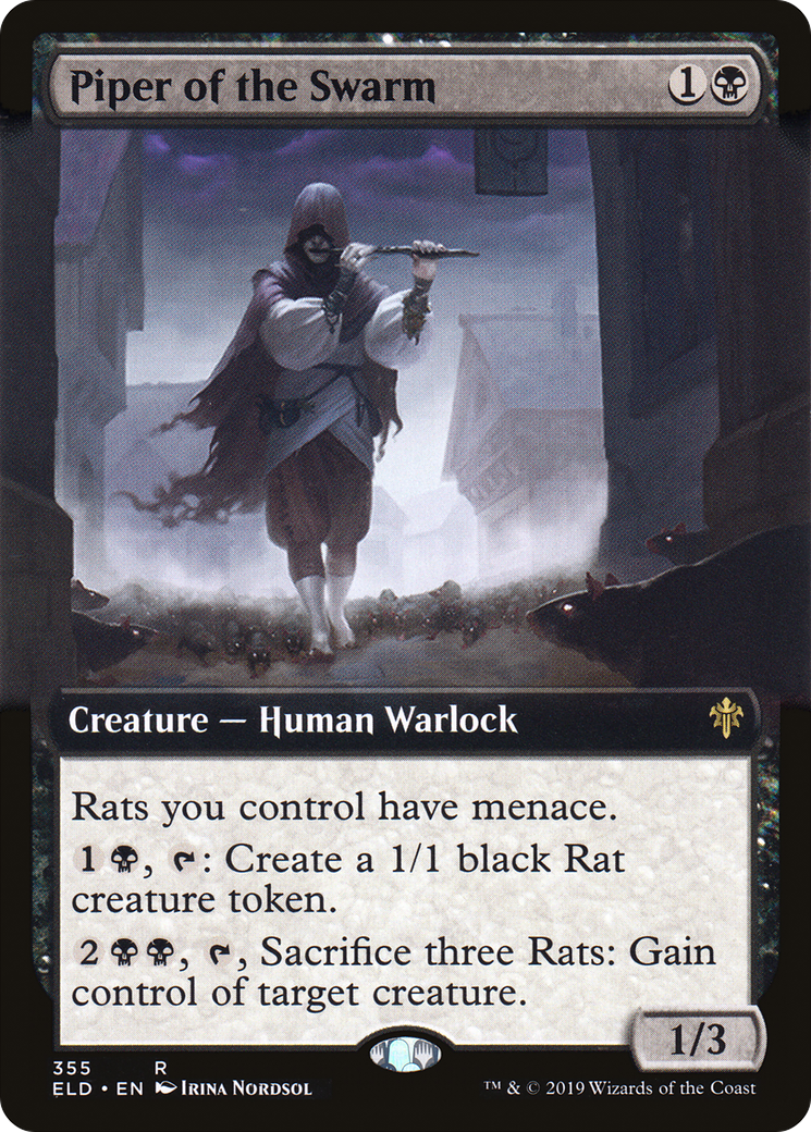 Image of Piper of the Swarm (Extended Art) (ELD-355) - Throne of Eldraine: (Extended Art) Foil