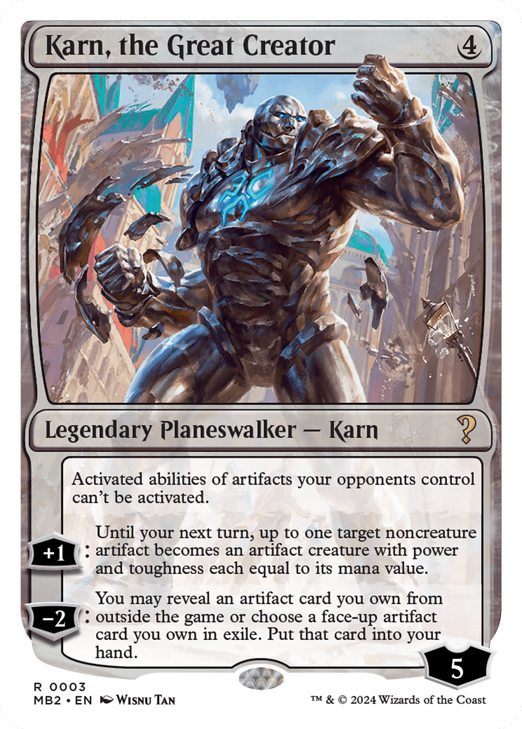 Image of Karn, the Great Creator (White Border) (MB2-003) - Mystery Booster 2