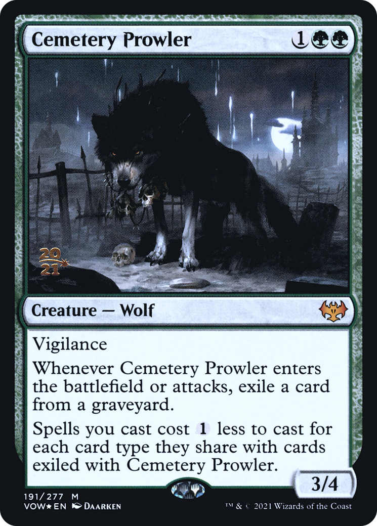 Image of Cemetery Prowler (PRE-191S) - Innistrad: Crimson Vow Promos Foil