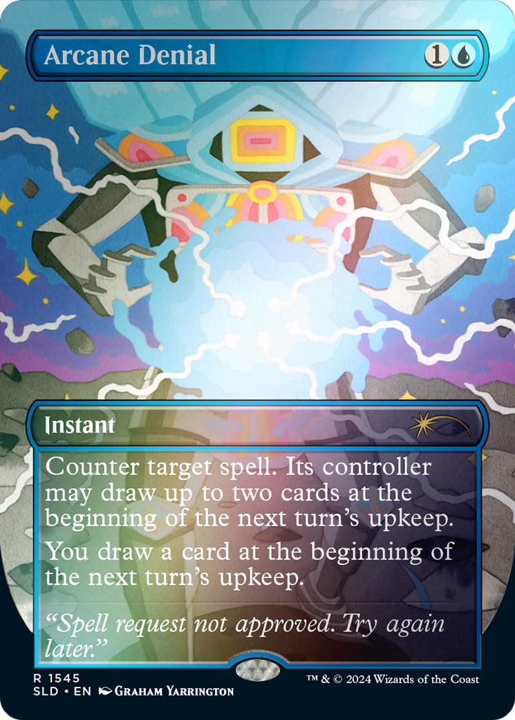 Image of Arcane Denial (Rainbow Foil) (SLD-1545★) - Secret Lair Drop (Borderless) Foil