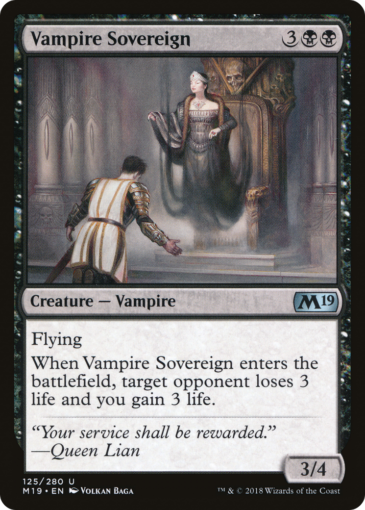 Image of Vampire Sovereign (M19-125) - Core Set 2019