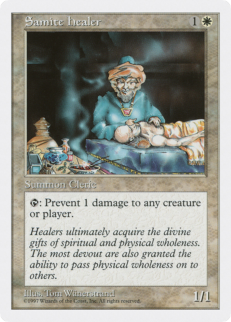 Image of Samite Healer (5ED-) - Fifth Edition