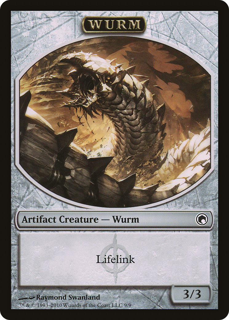 Image of Wurm Token (9) (SOM-009) - Scars of Mirrodin Tokens