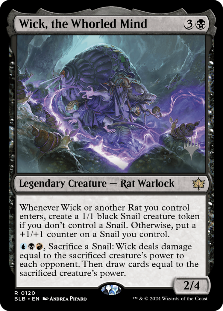 Image of Wick, the Whorled Mind (PPBLB-120) - Bloomburrow Promos Foil