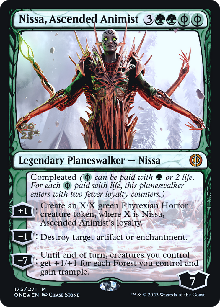 Image of Nissa, Ascended Animist (PRE-175) - Phyrexia: All Will Be One Promos Foil