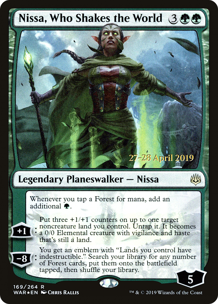 Image of Nissa, Who Shakes the World (PRE-169) - War of the Spark Promos Foil