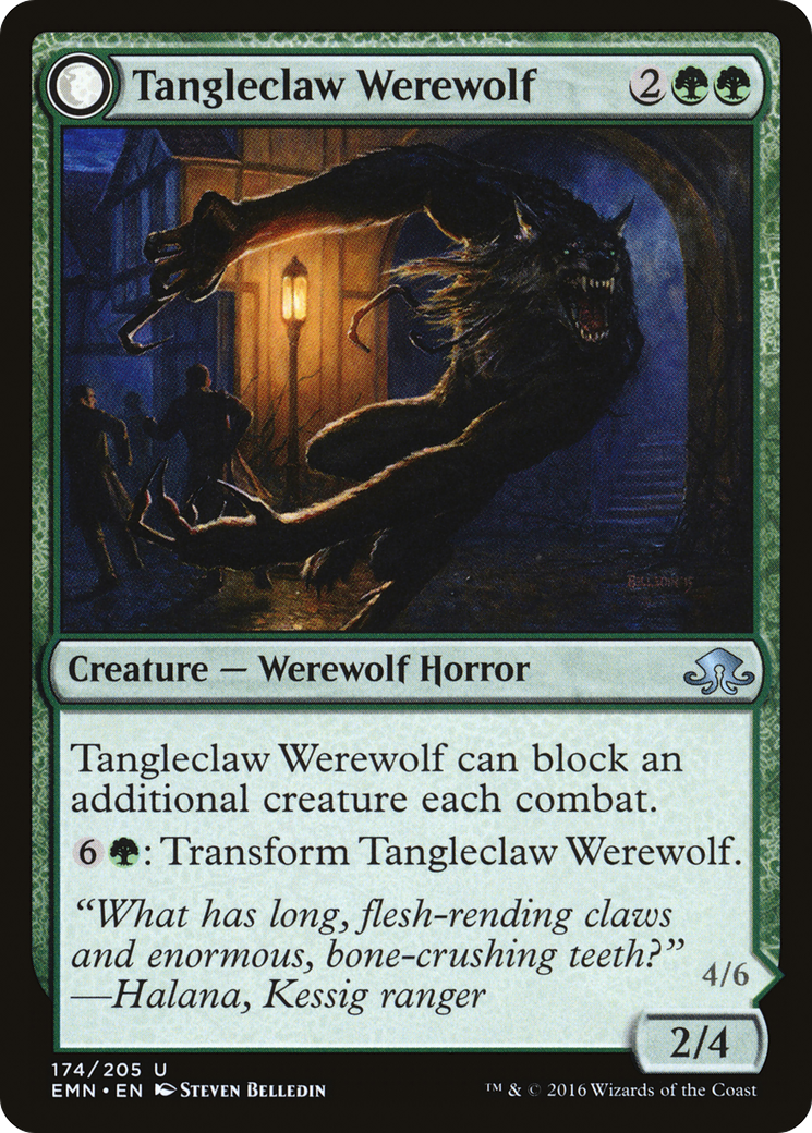 Image of Tangleclaw Werewolf (EMN-174) - Eldritch Moon: (mooneldrazidfc) Foil