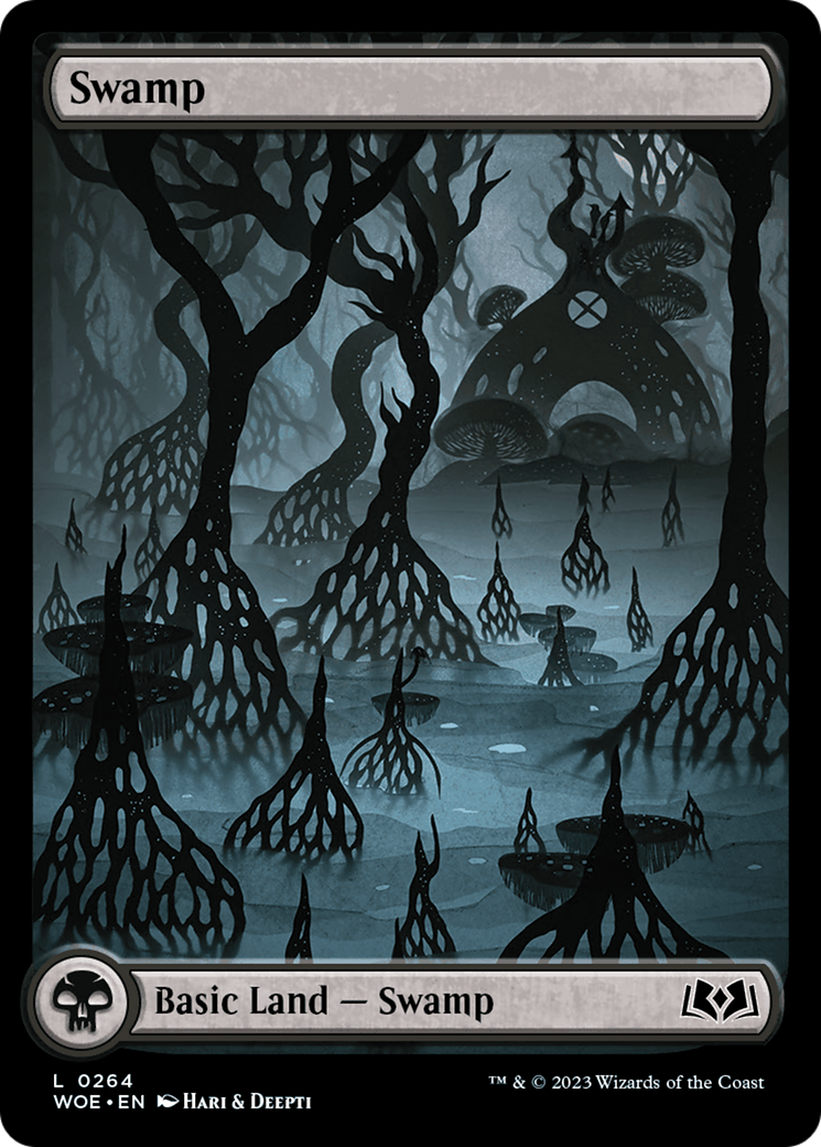 Image of Swamp (0264) (WOE-264) - Wilds of Eldraine: (Full Art) Foil