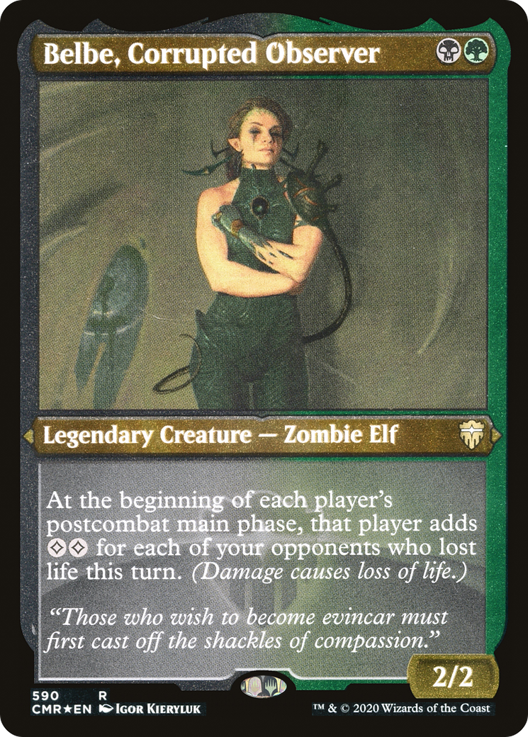Image of Belbe, Corrupted Observer (Foil Etched) (CMR-590) - Commander Legends Foil