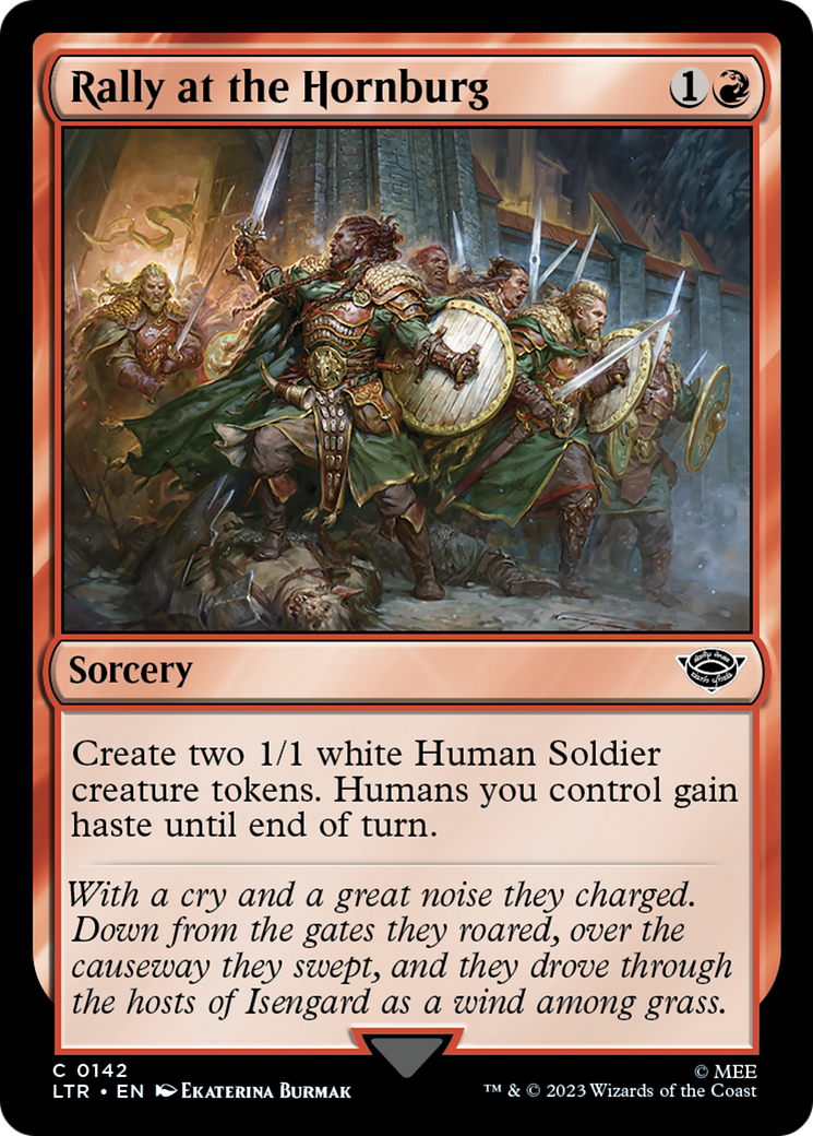 Image of Rally at the Hornburg (LTR-142) - The Lord of the Rings: Tales of Middle-earth Foil
