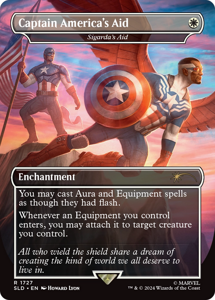 Image of Captain America's Aid - Sigarda's Aid (SLD-1727) - Secret Lair Drop / Captain America's Aid (Borderless)