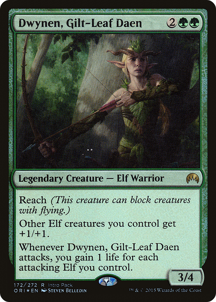 Image of Dwynen, Gilt-Leaf Daen (UMP-172) - Magic Origins Promos Foil