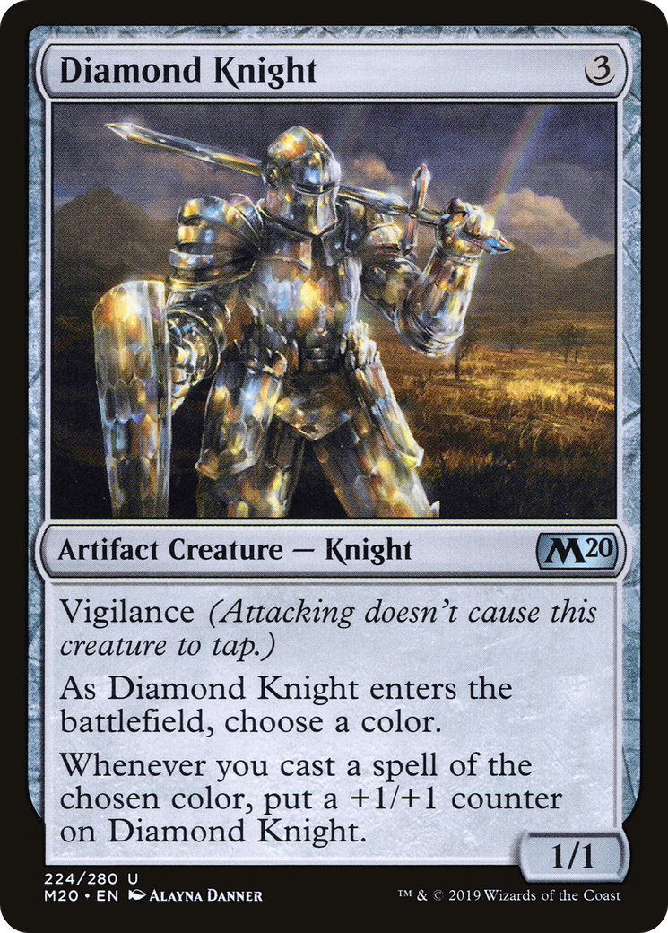 Image of Diamond Knight (M20-224) - Core Set 2020 Foil