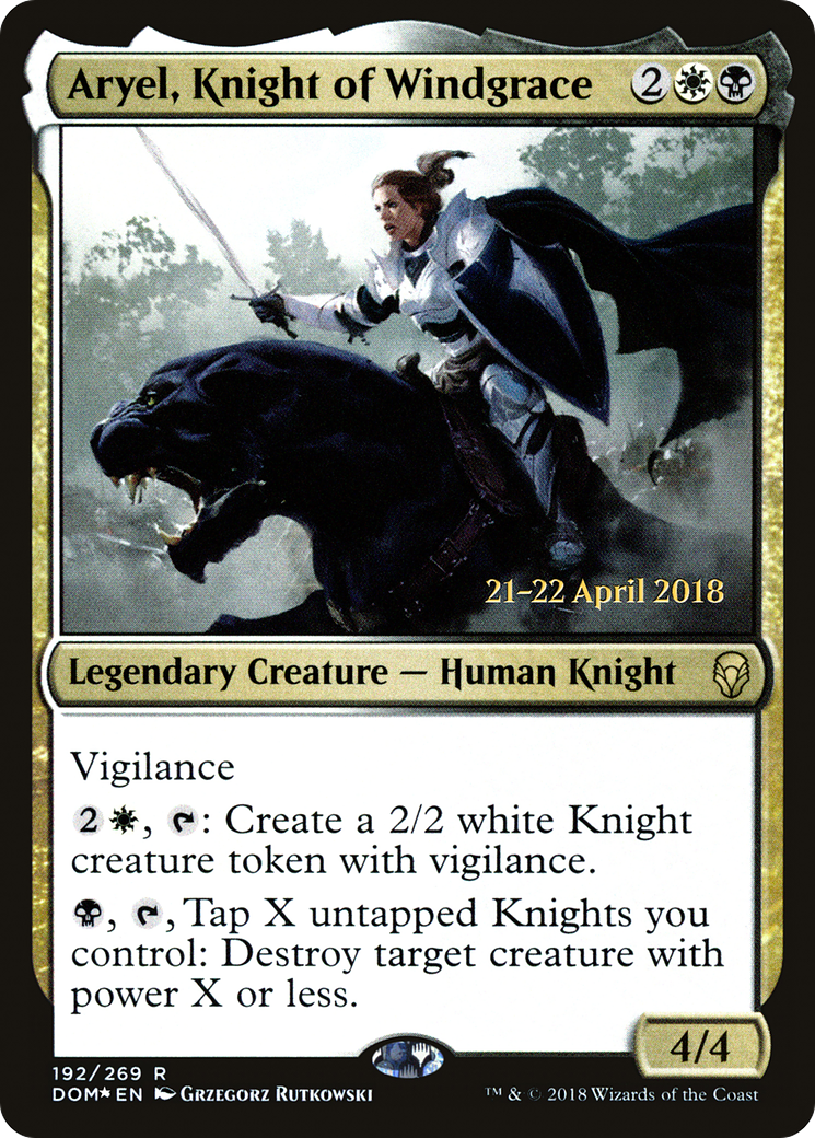 Image of Aryel, Knight of Windgrace (PRE-192) - Dominaria Promos Foil
