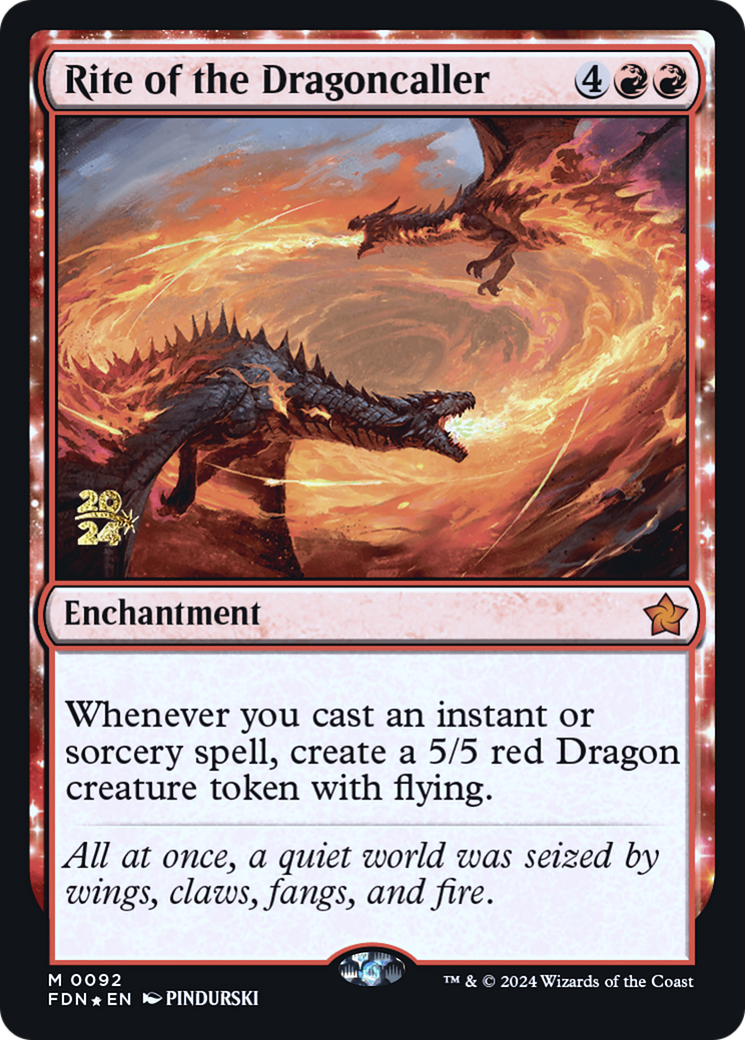 Image of Rite of the Dragoncaller (PRE-092) - Foundations Promos: (enchantment) Foil