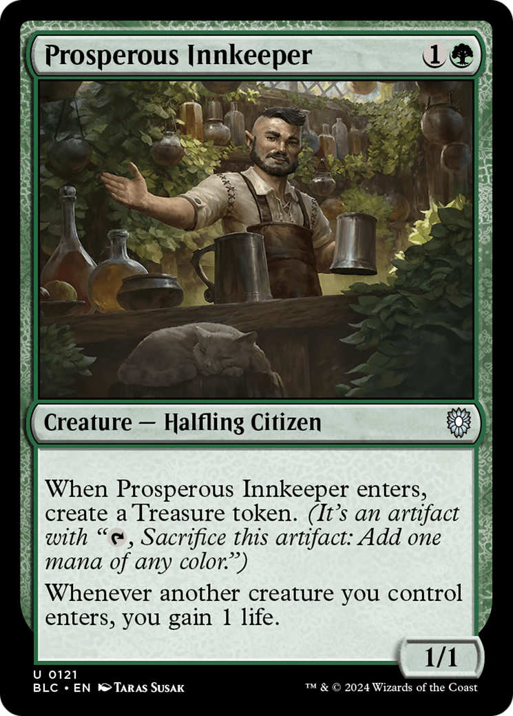 Image of Prosperous Innkeeper (BLC-121) - Bloomburrow Commander