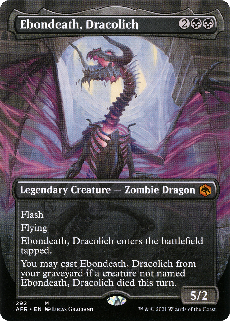 Image of Ebondeath, Dracolich (Borderless) (AFR-292) - Adventures in the Forgotten Realms (Borderless)