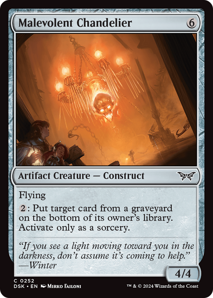 Image of Malevolent Chandelier (DSK-252) - Duskmourn: House of Horror