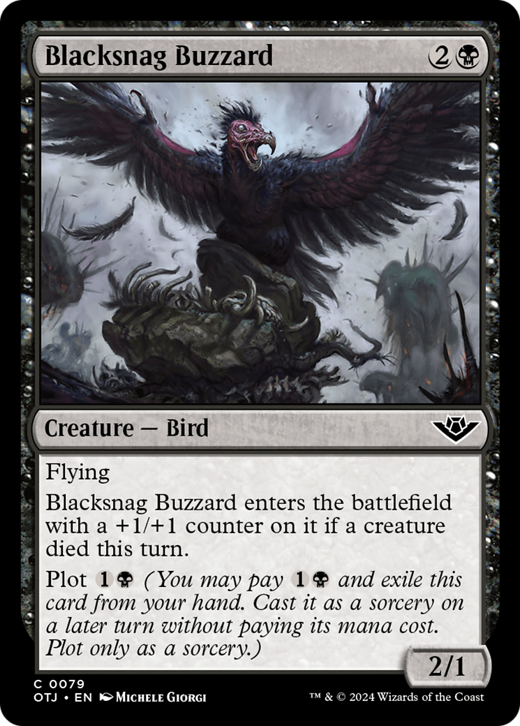 Image of Blacksnag Buzzard (OTJ-079) - Outlaws of Thunder Junction