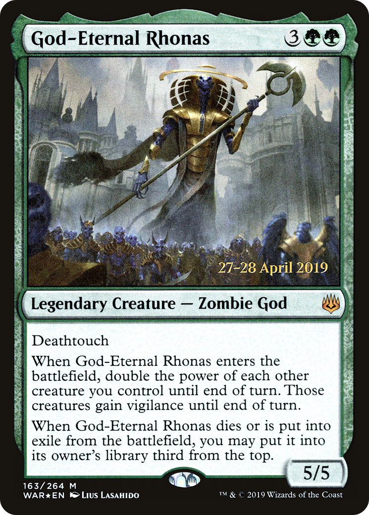 Image of God-Eternal Rhonas (PRE-163) - War of the Spark Promos Foil