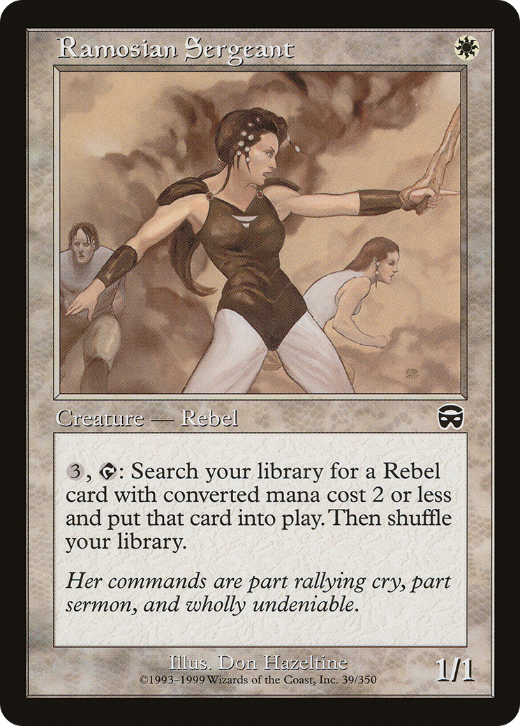 Image of Ramosian Sergeant (MMQ-039) - Mercadian Masques Foil