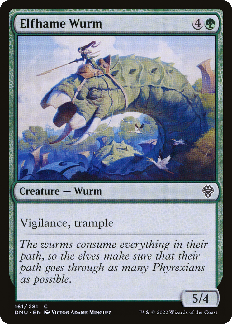 Image of Elfhame Wurm (DMU-161) - Dominaria United