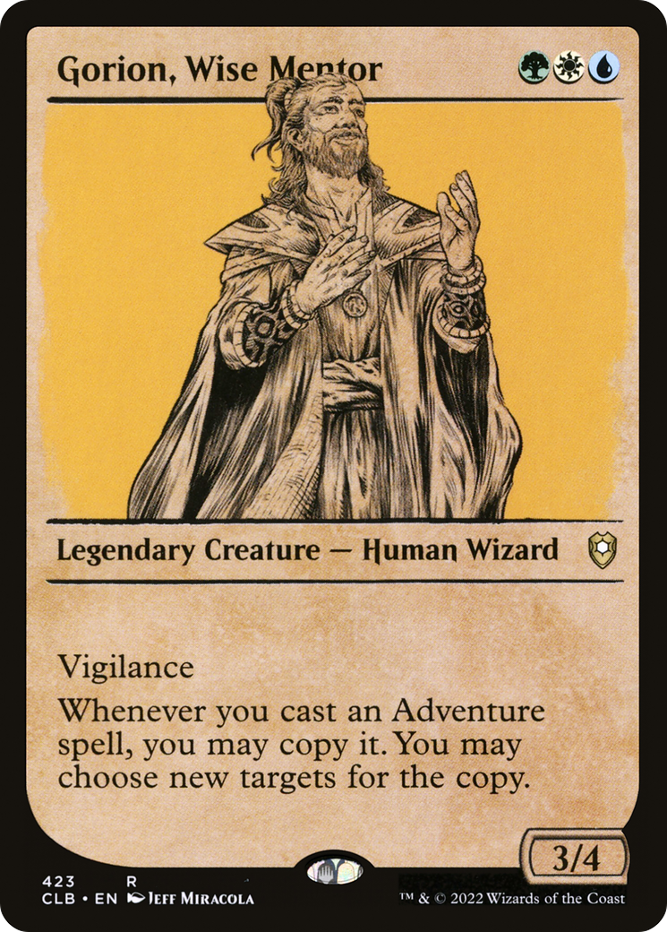 Image of Gorion, Wise Mentor (Showcase) (CLB-423) - Commander Legends: Battle for Baldur's Gate: (Showcase) Foil