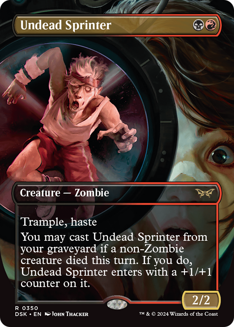 Image of Undead Sprinter (Borderless) (DSK-350) - Duskmourn: House of Horror (Borderless) Foil