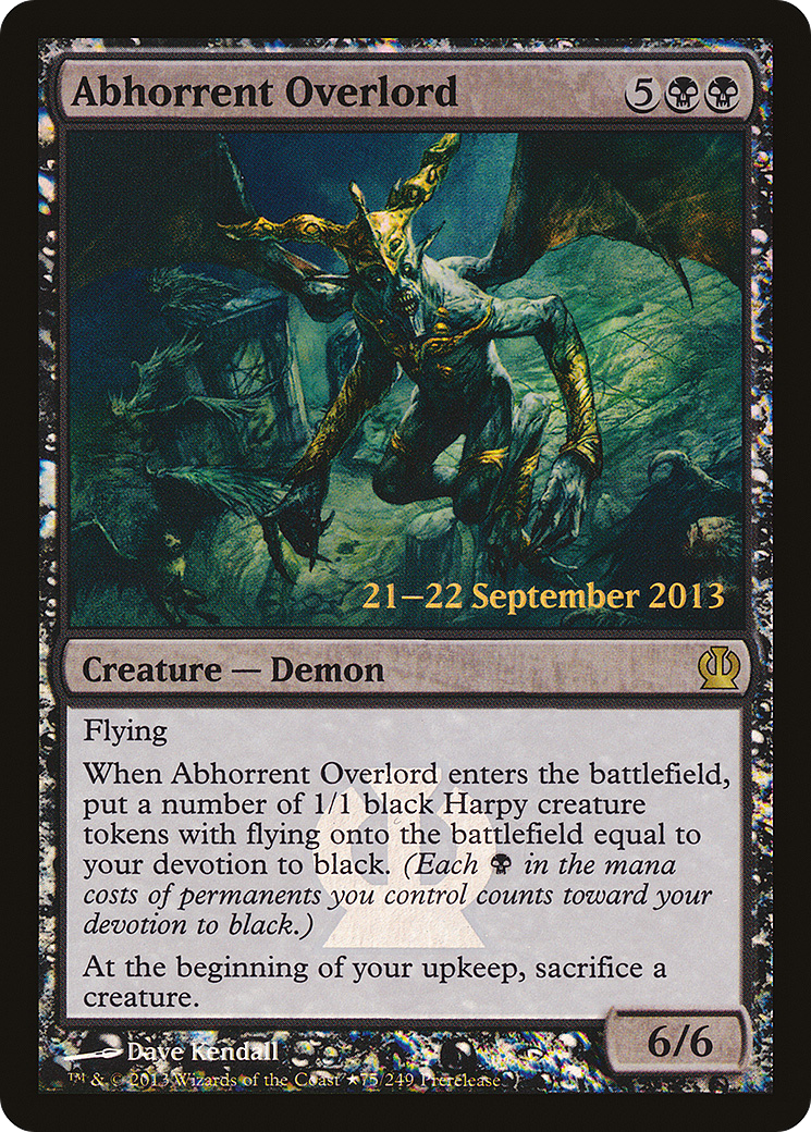 Image of Abhorrent Overlord (PRE-075) - Theros Promos Foil