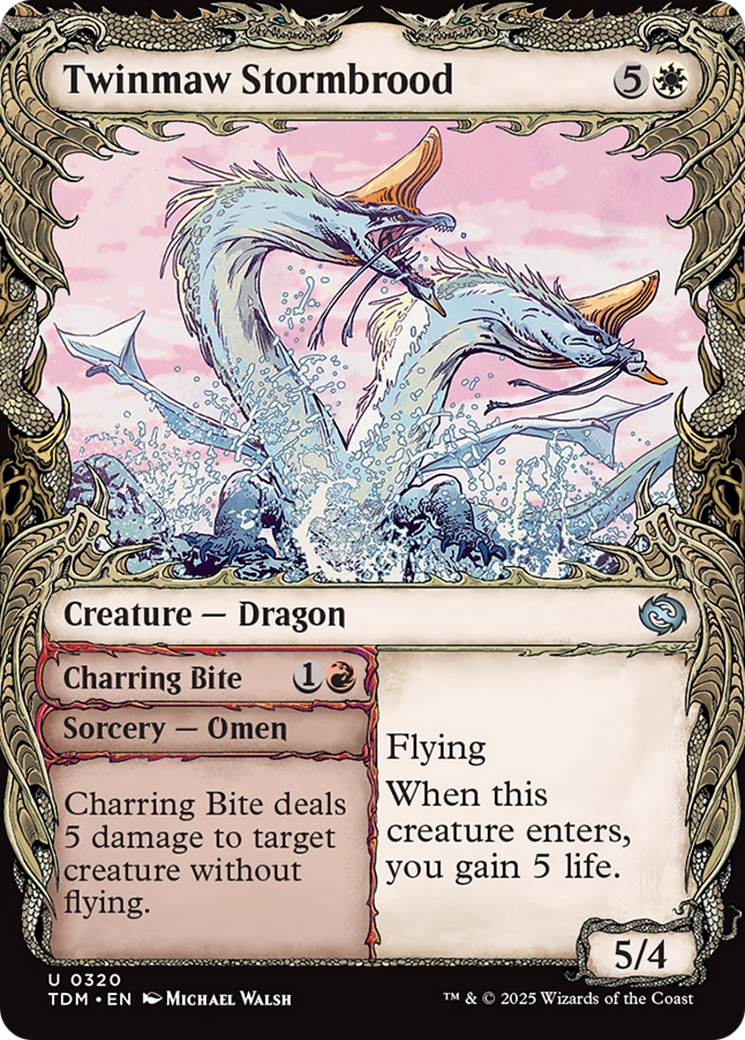 Image of Twinmaw Stormbrood (Showcase) (TDM-320) - Tarkir: Dragonstorm: (Showcase)