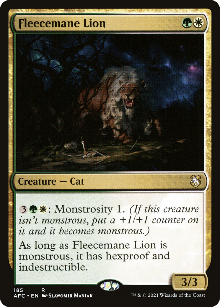 Image of Fleecemane Lion (AFC-185) - Forgotten Realms Commander