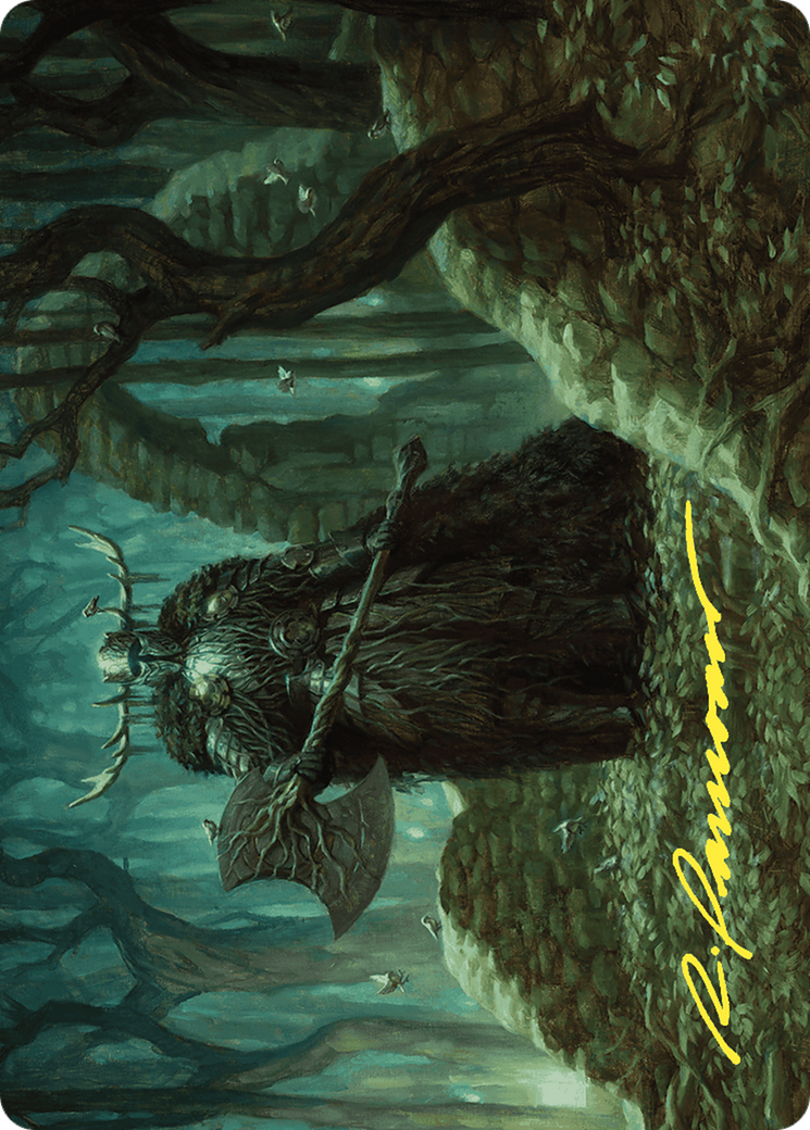 Image of Mosswood Dreadknight // Mosswood Dreadknight (AWOE-040) - Wilds of Eldraine Art Series (Borderless) Foil