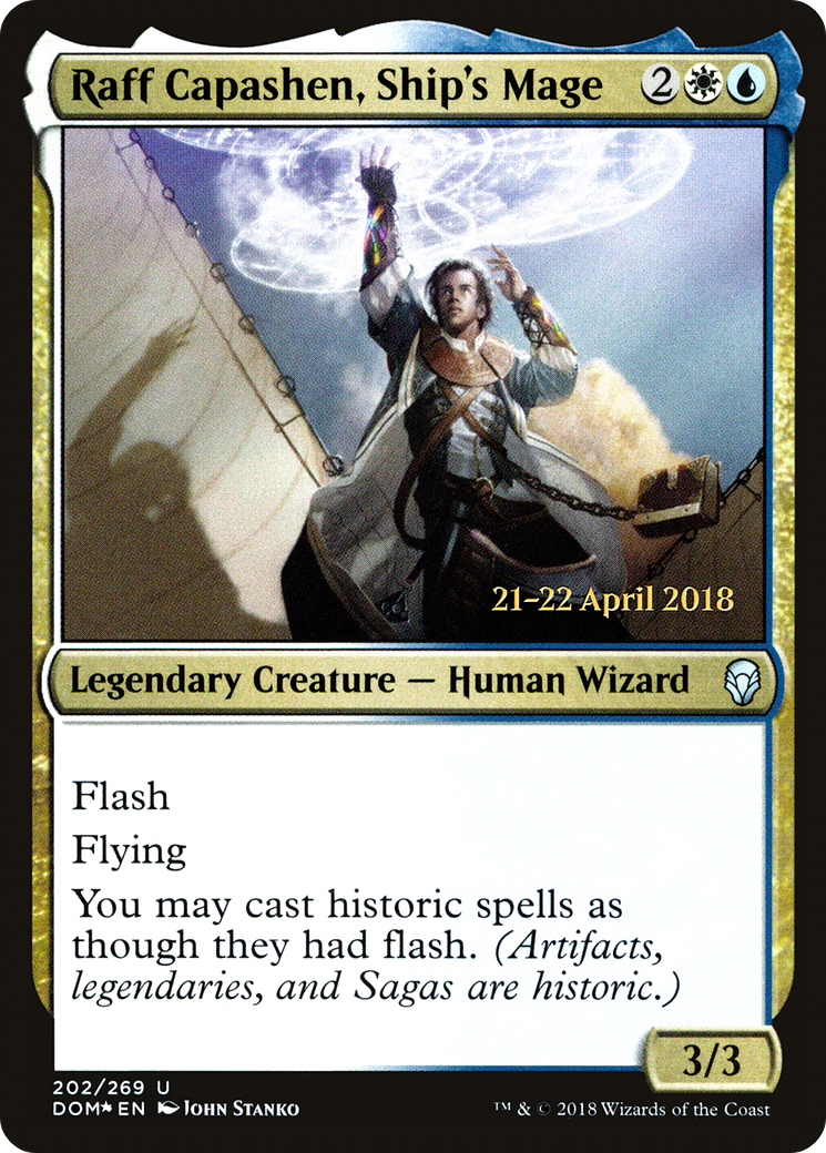 Image of Raff Capashen, Ship's Mage (PRE-202) - Dominaria Promos Foil