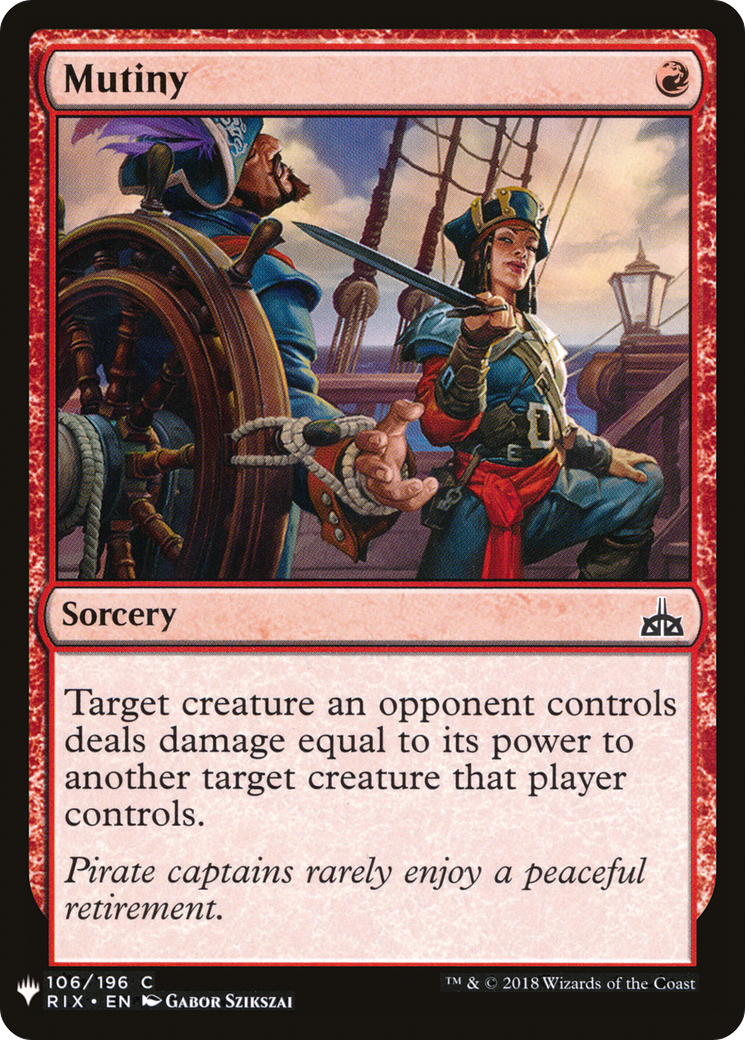Image of Mutiny (LIST-RIX-106) - The List