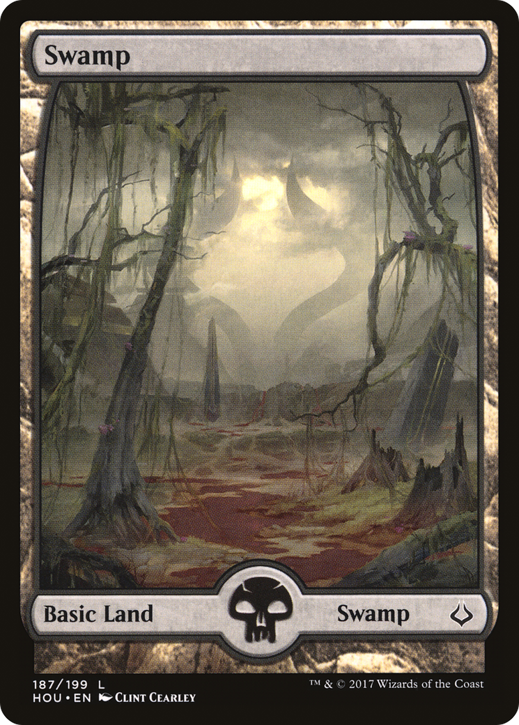 Image of Swamp (187) - Full Art (HOU-187) - Hour of Devastation Foil