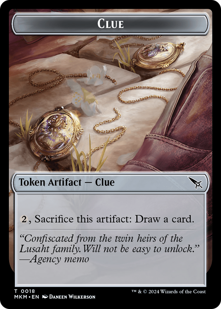 Image of Clue (TMKM-018) - Murders at Karlov Manor Tokens Foil