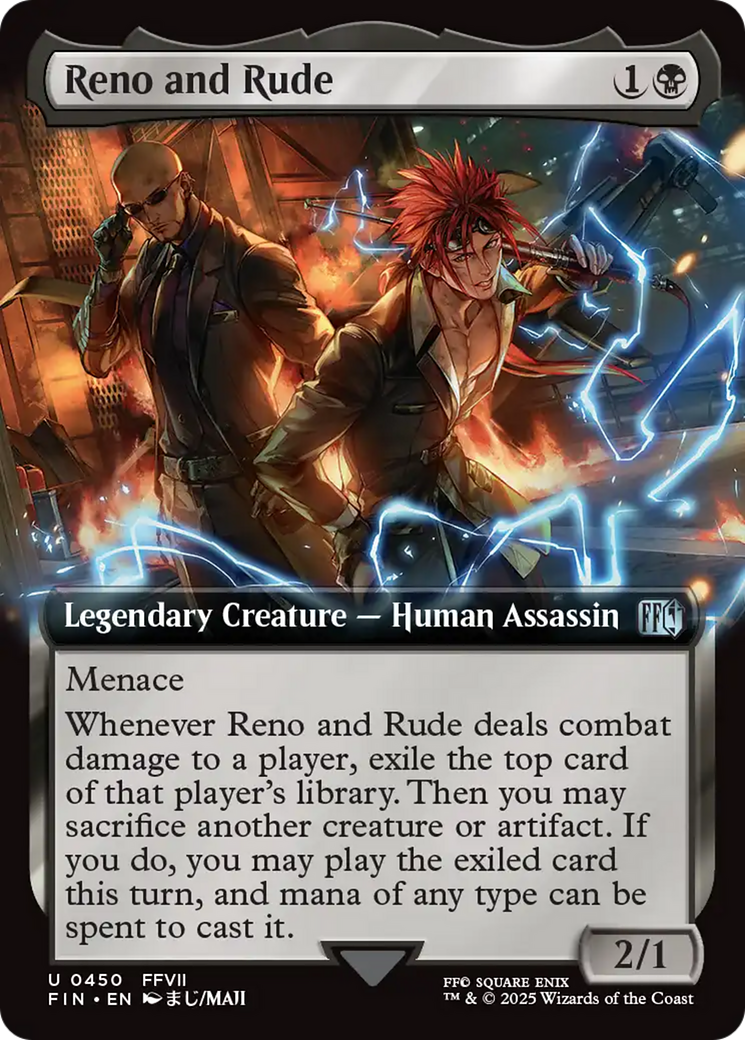 Image of Reno and Rude (Extended Art) (FIN-450) - FINAL FANTASY: (Extended Art) Foil