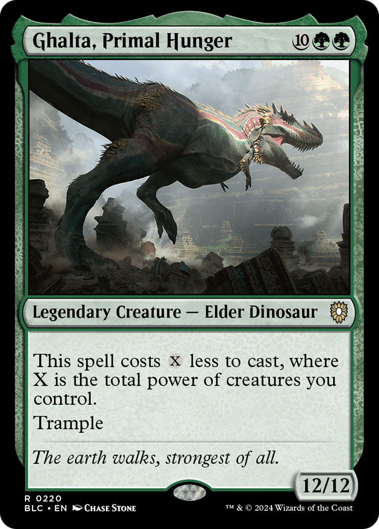Image of Ghalta, Primal Hunger (BLC-220) - Bloomburrow Commander