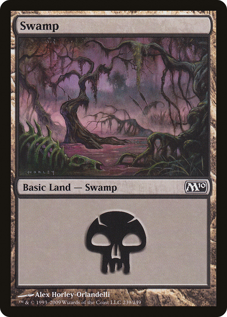 Image of Swamp (239) (M10-239) - Magic 2010 Foil