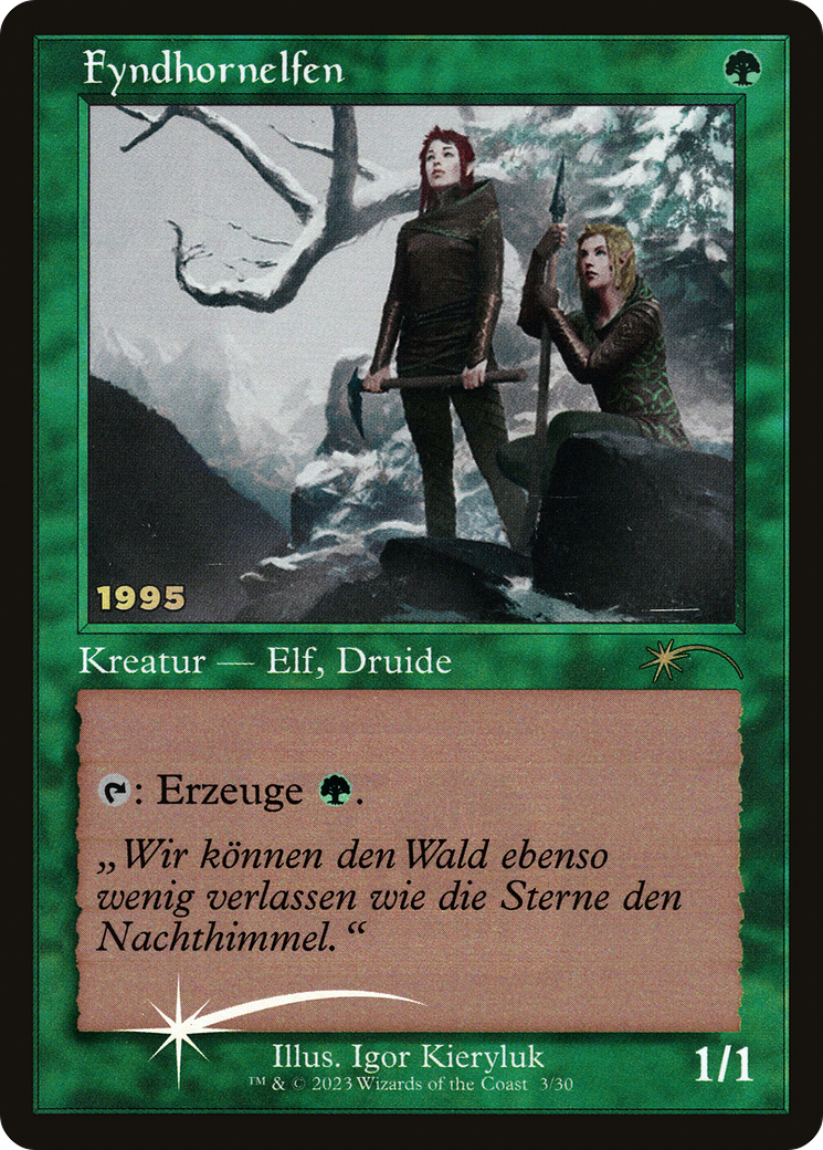 Image of Fyndhorn Elves (DE Exclusive) (30A-P-003) - 30th Anniversary Play Promos Foil