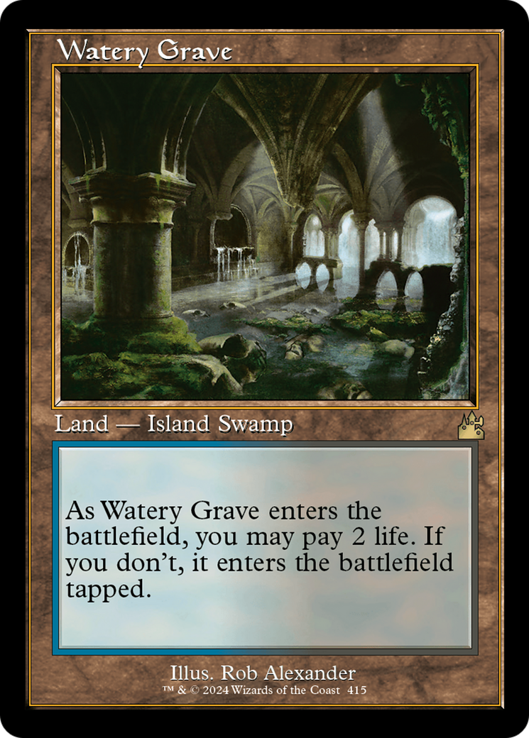 Image of Watery Grave (Retro Frame) (RVR-415) - Ravnica Remastered Foil