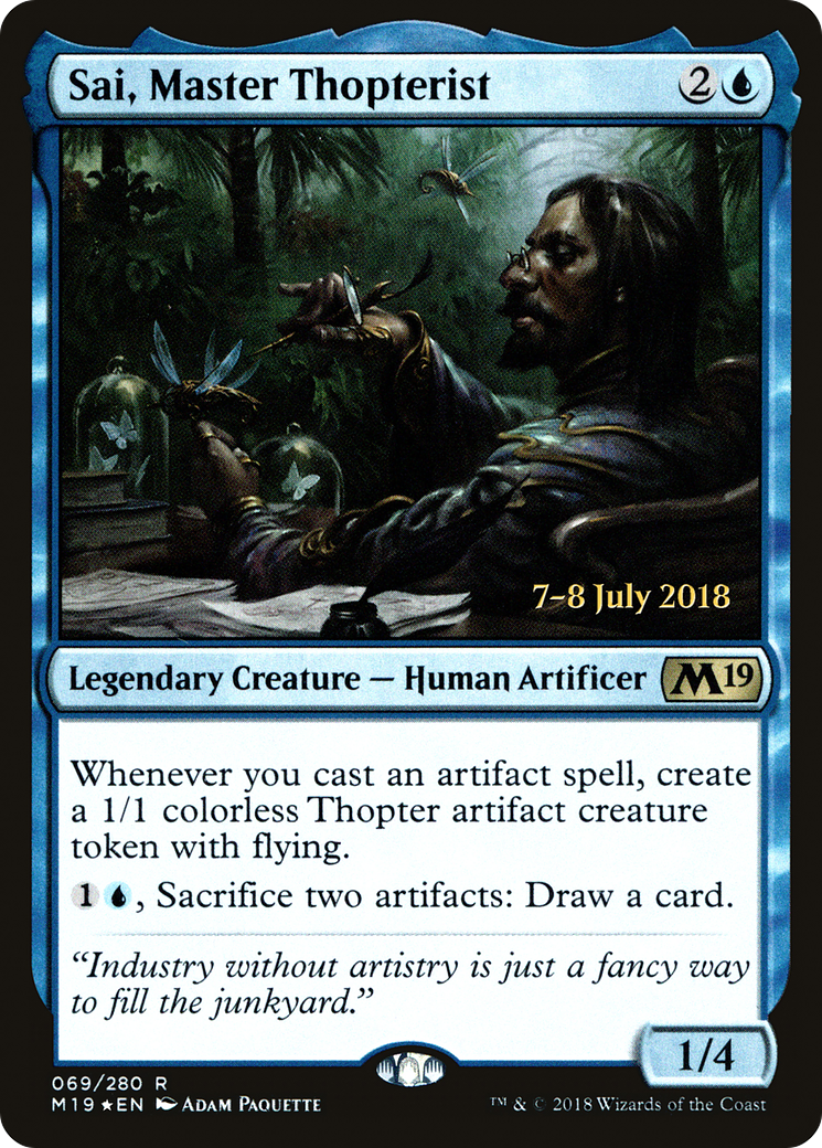 Image of Sai, Master Thopterist (PRE-069) - Core Set 2019 Promos Foil