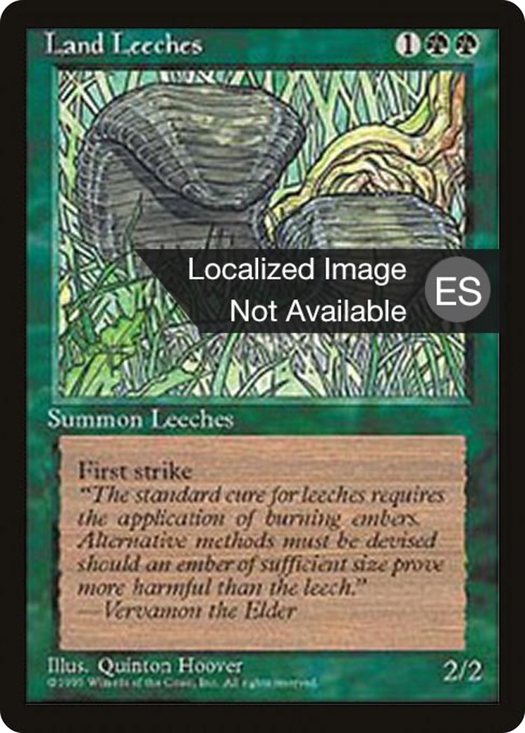 Image of Land Leeches (4BB-) - Fourth Edition Foreign Black Border