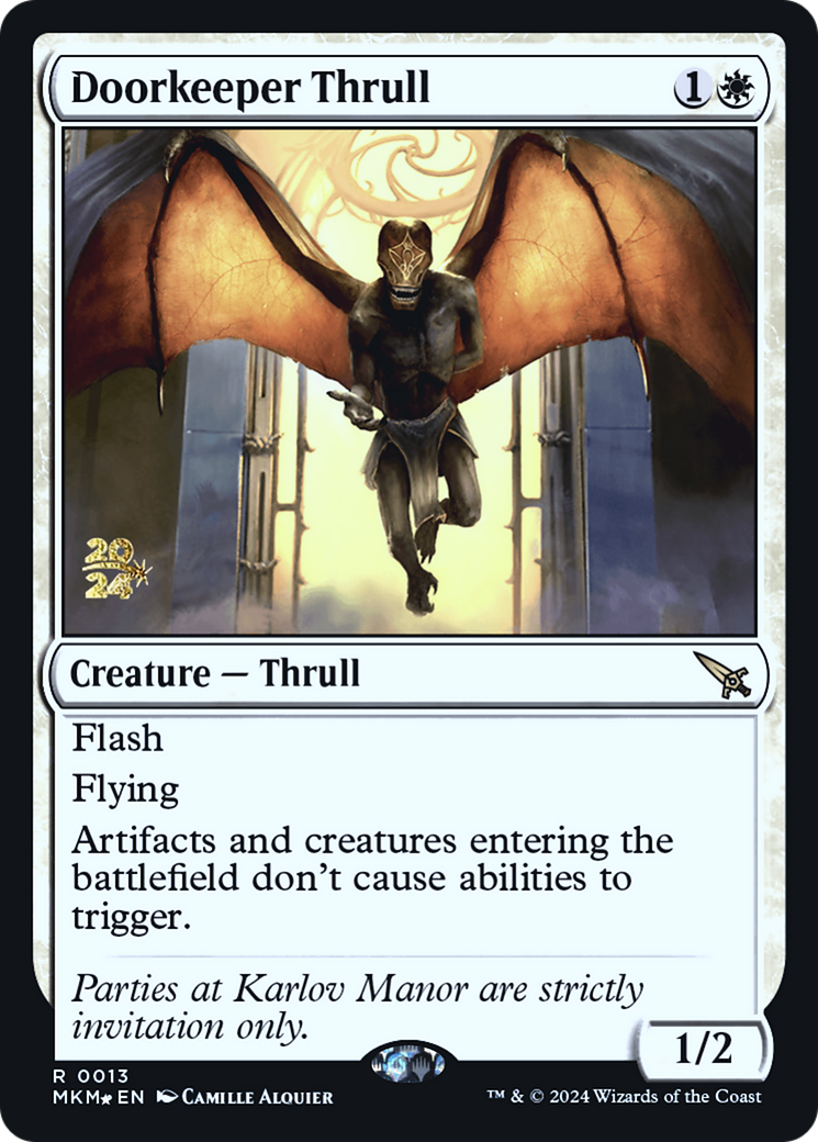 Image of Doorkeeper Thrull (PRE-013) - Murders at Karlov Manor Promos Foil