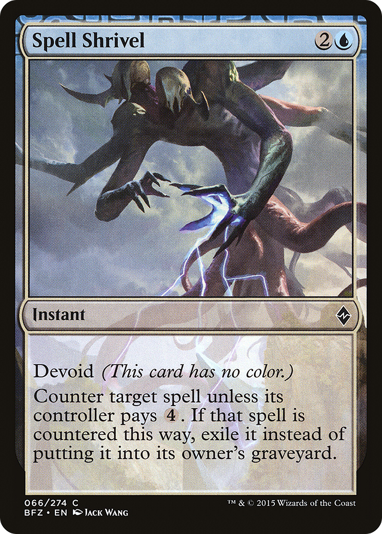 Image of Spell Shrivel (BFZ-066) - Battle for Zendikar: (devoid)