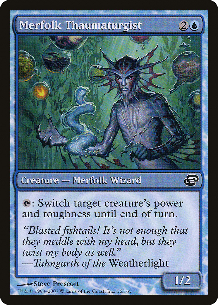 Image of Merfolk Thaumaturgist (PLC-056) - Planar Chaos: (colorshifted) Foil