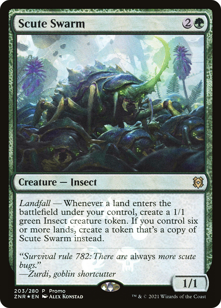 Image of Scute Swarm (MEDIA-203) - Zendikar Rising Promos Foil