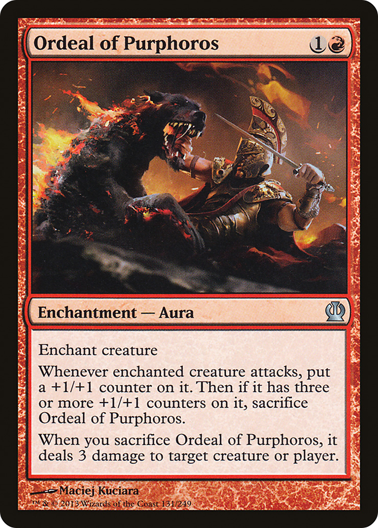 Image of Ordeal of Purphoros (THS-131) - Theros Foil